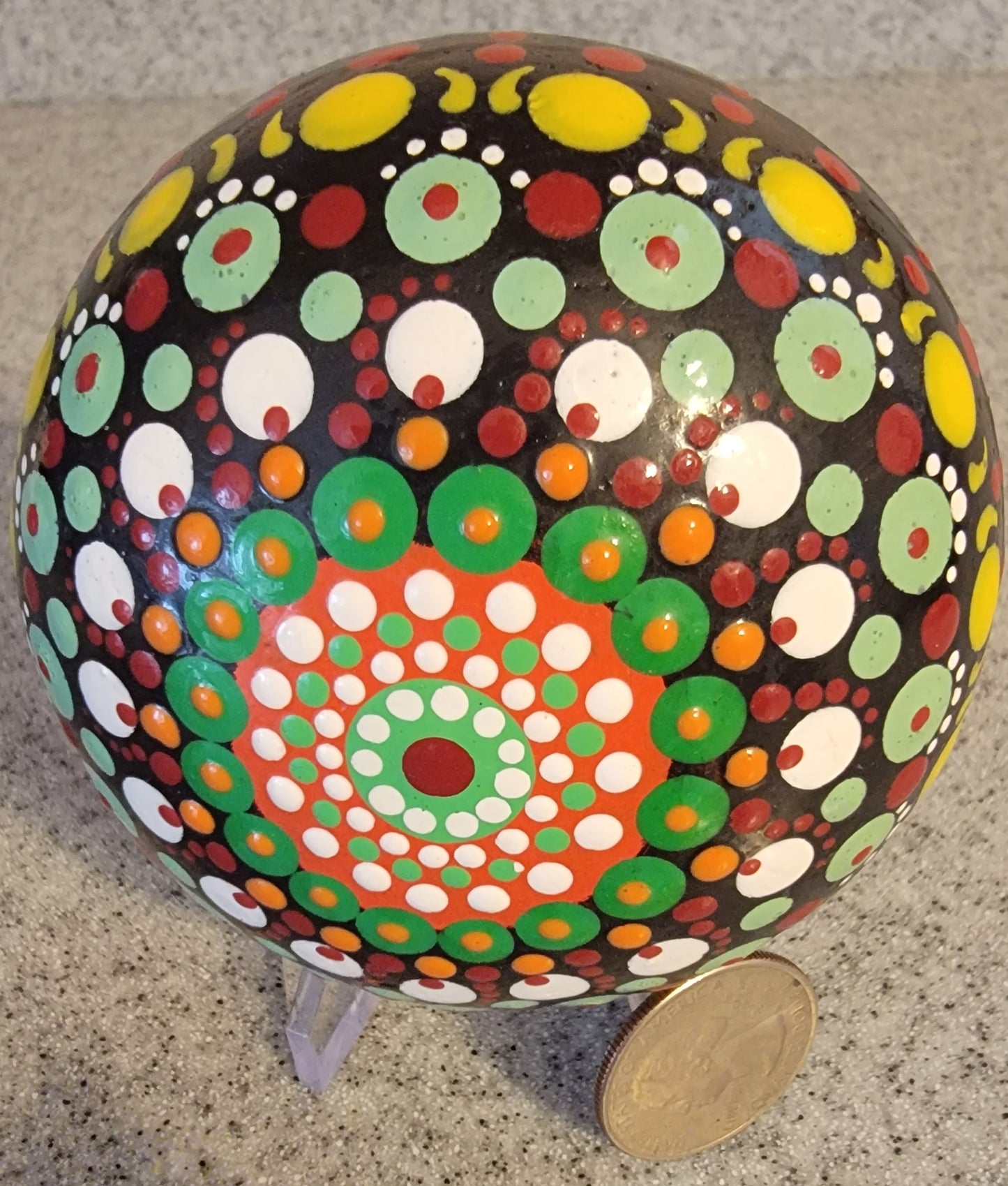 Handmade Mandala Art Stone