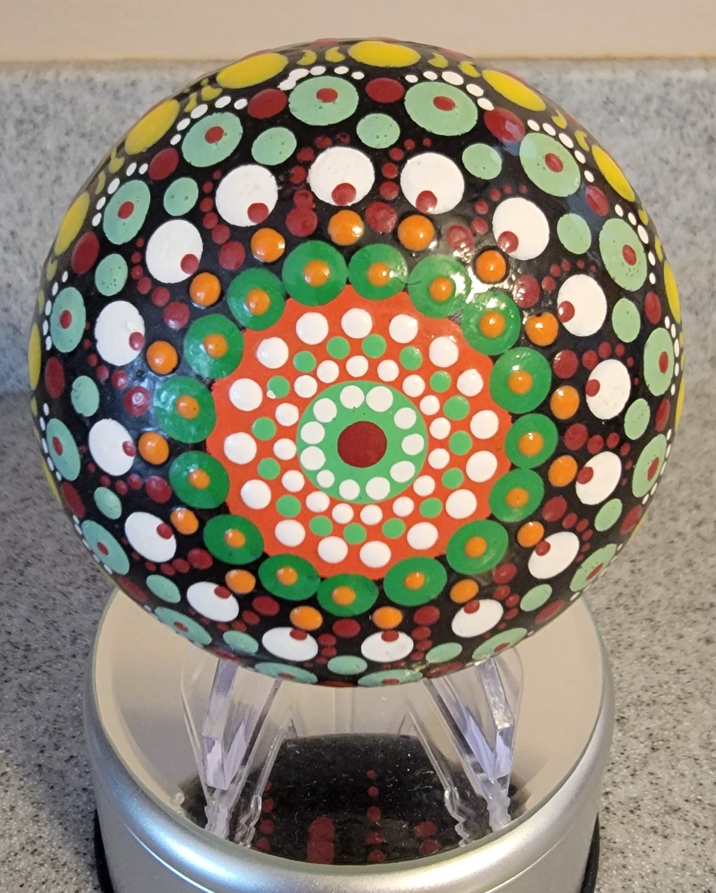 Handmade Mandala Art Stone
