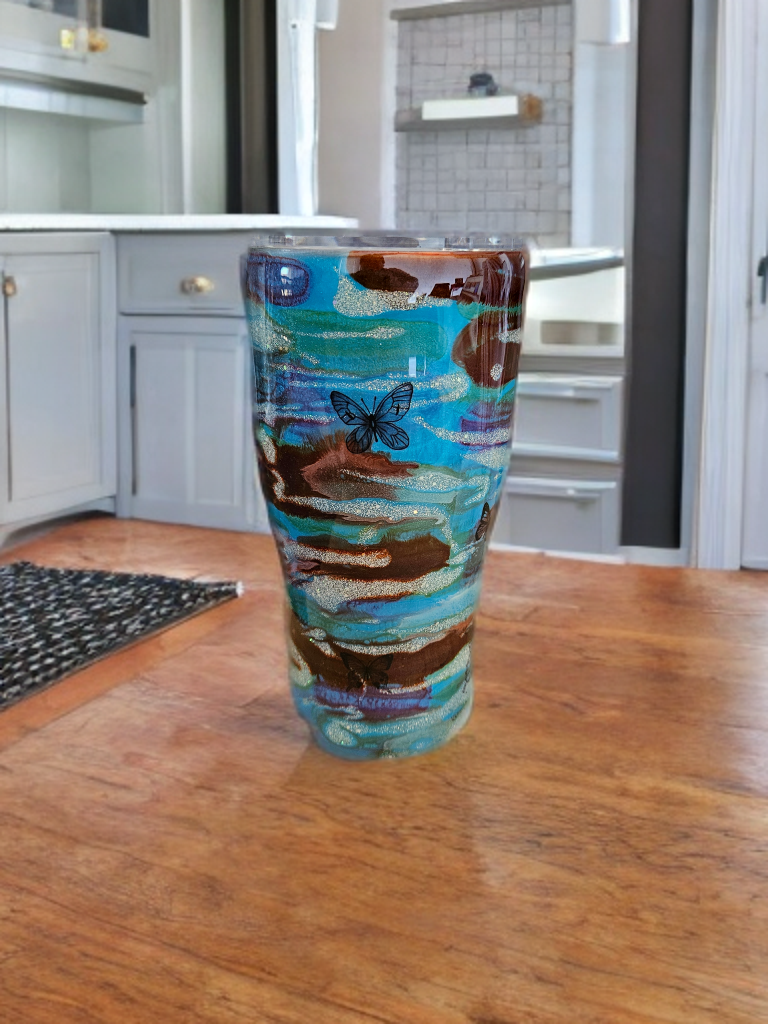 Butterfly glitter swirl