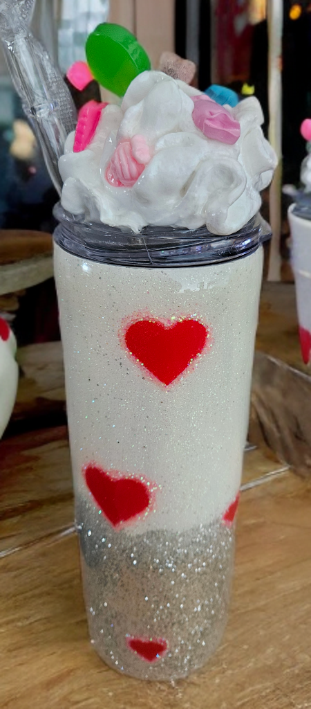 Heart Glitter Tumbler