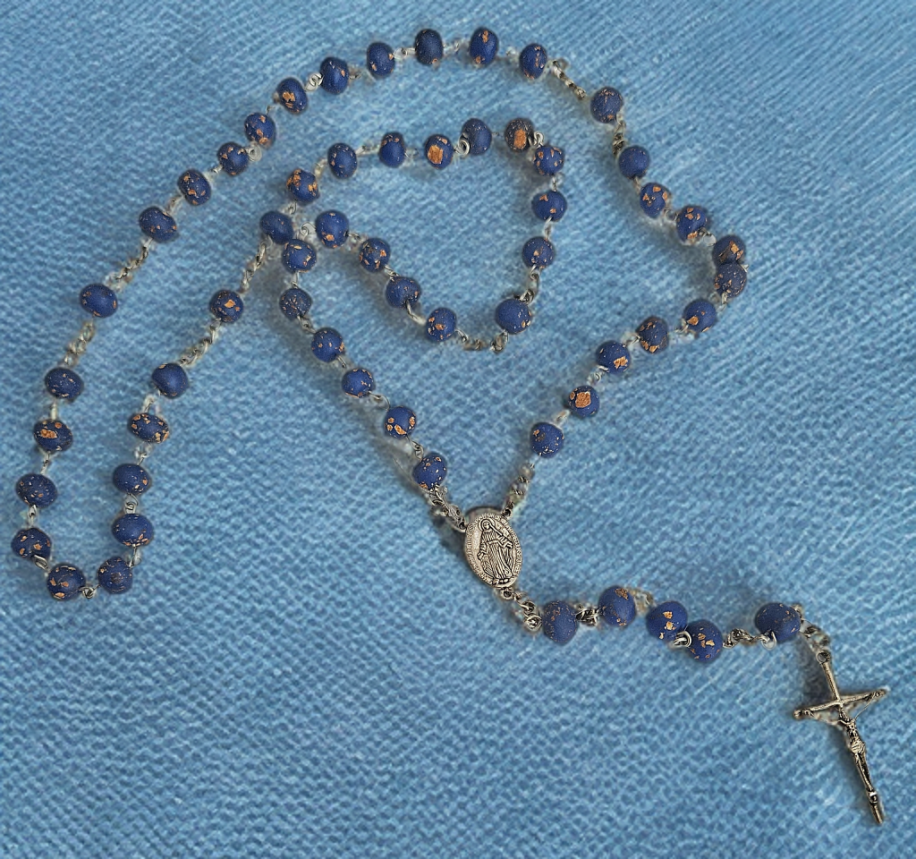 Blue handmade Rosary