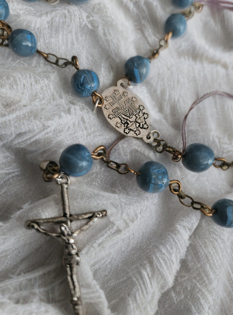 Blue Wrist Rosary